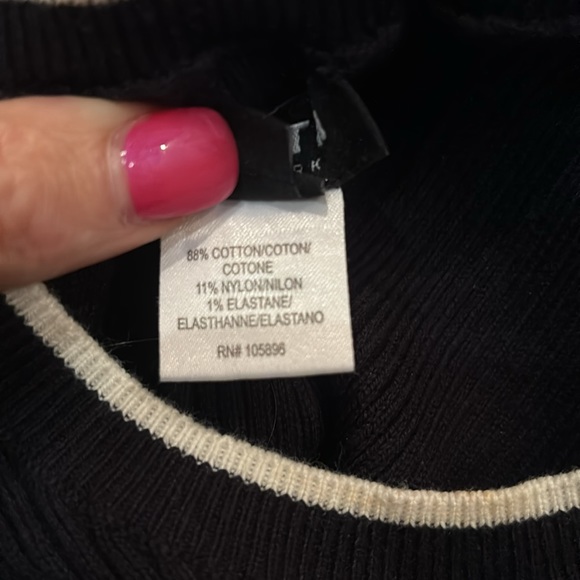 Worth black ribbed sweater with bell sleeves - Picture 6 of 7